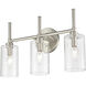 Chastine 3 Light 19 inch Brushed Nickel Bathroom Vanity Light Wall Light